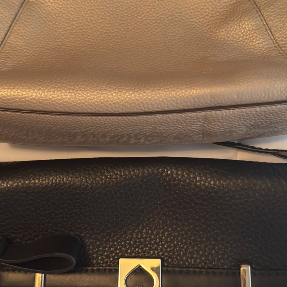 Elegant Black and Tan Leather Bag